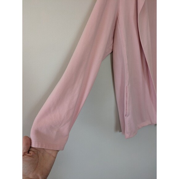 Eileen Fisher Womens Hooded Cardigan Medium Organic Cotton Open Front Pink Soft - Picture 2 of 10